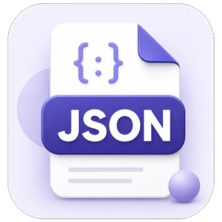 JSON document format icon for Markdown to JSON