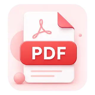 PDF document format icon for Markdown to PDF